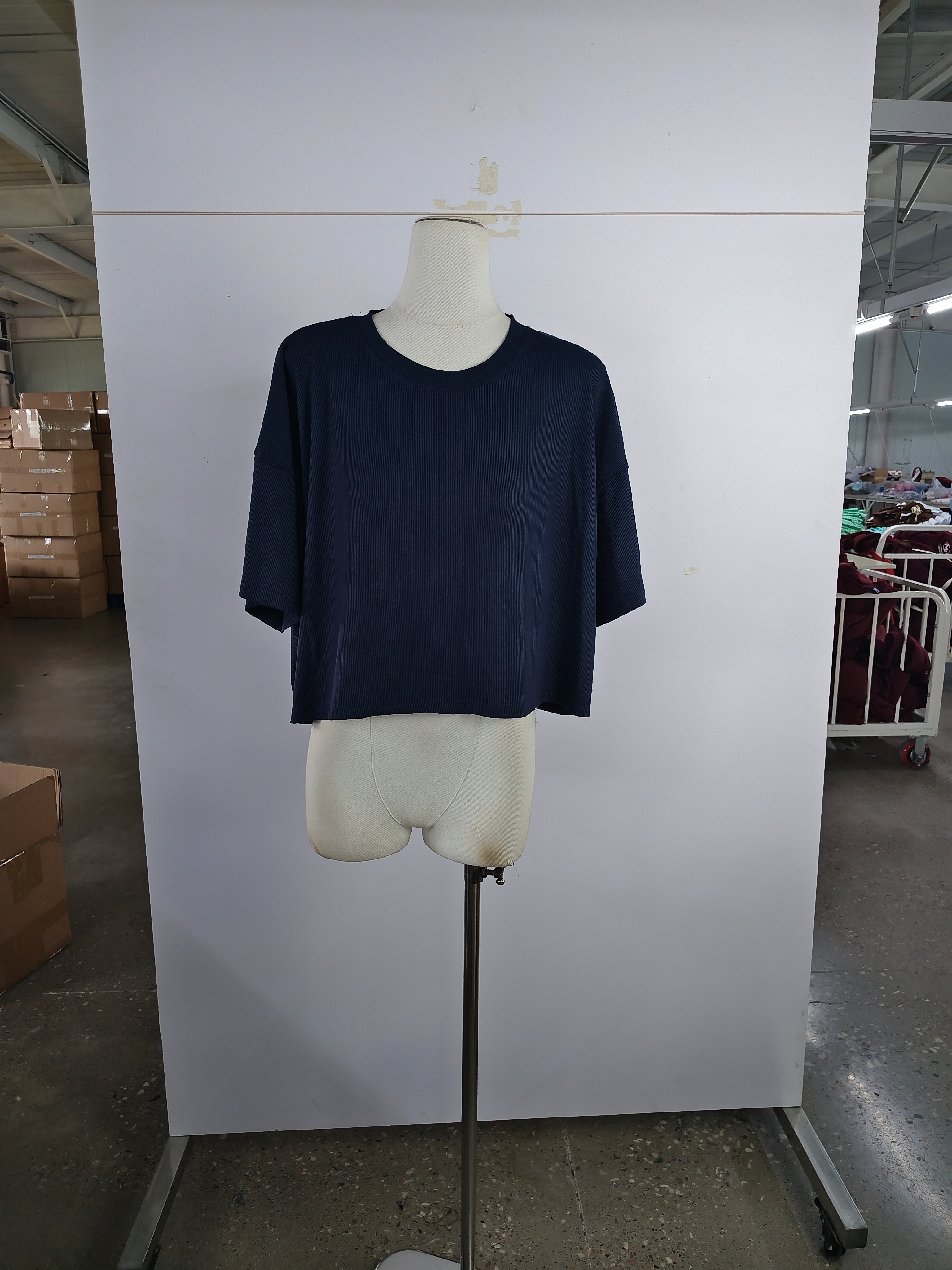 Clark Crop T-Shirt | Navy