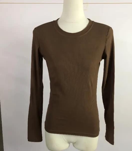 Clark Ribbed Top | Brown