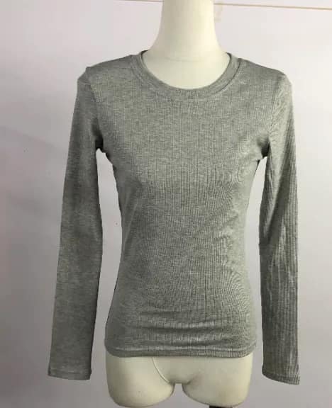 Clark Ribbed Top | Grey