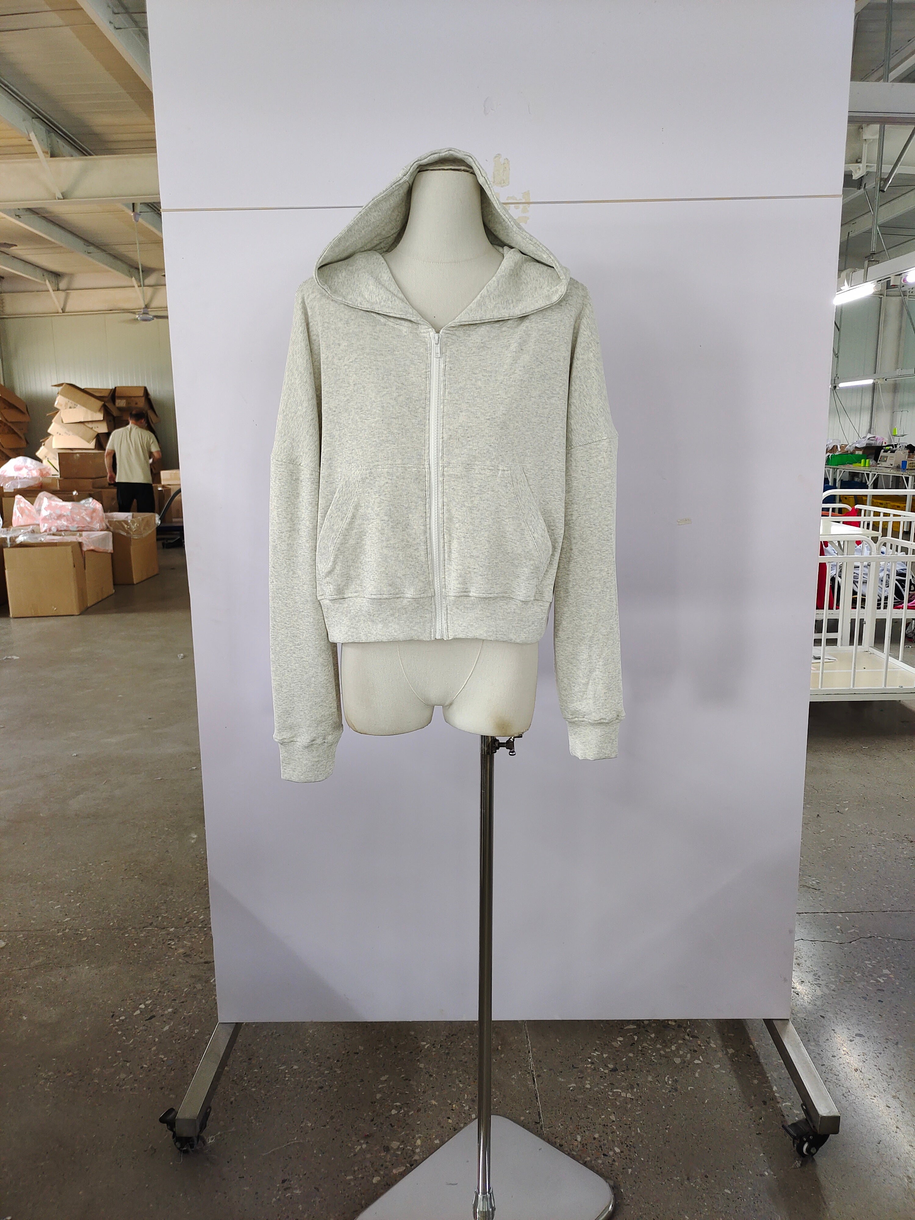 Exton Zip Up Hoodie | Ash