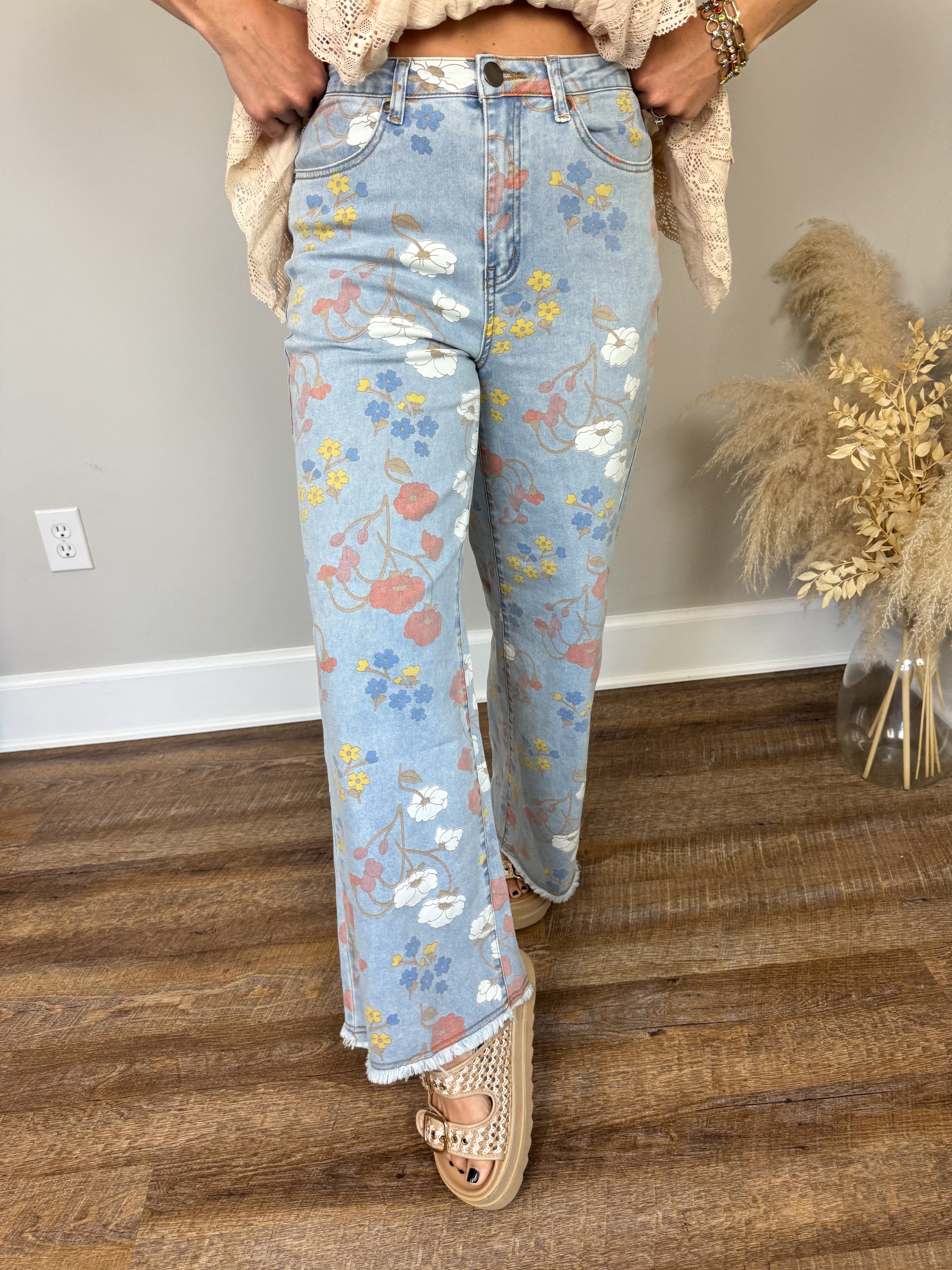 Marigold Floral Pants