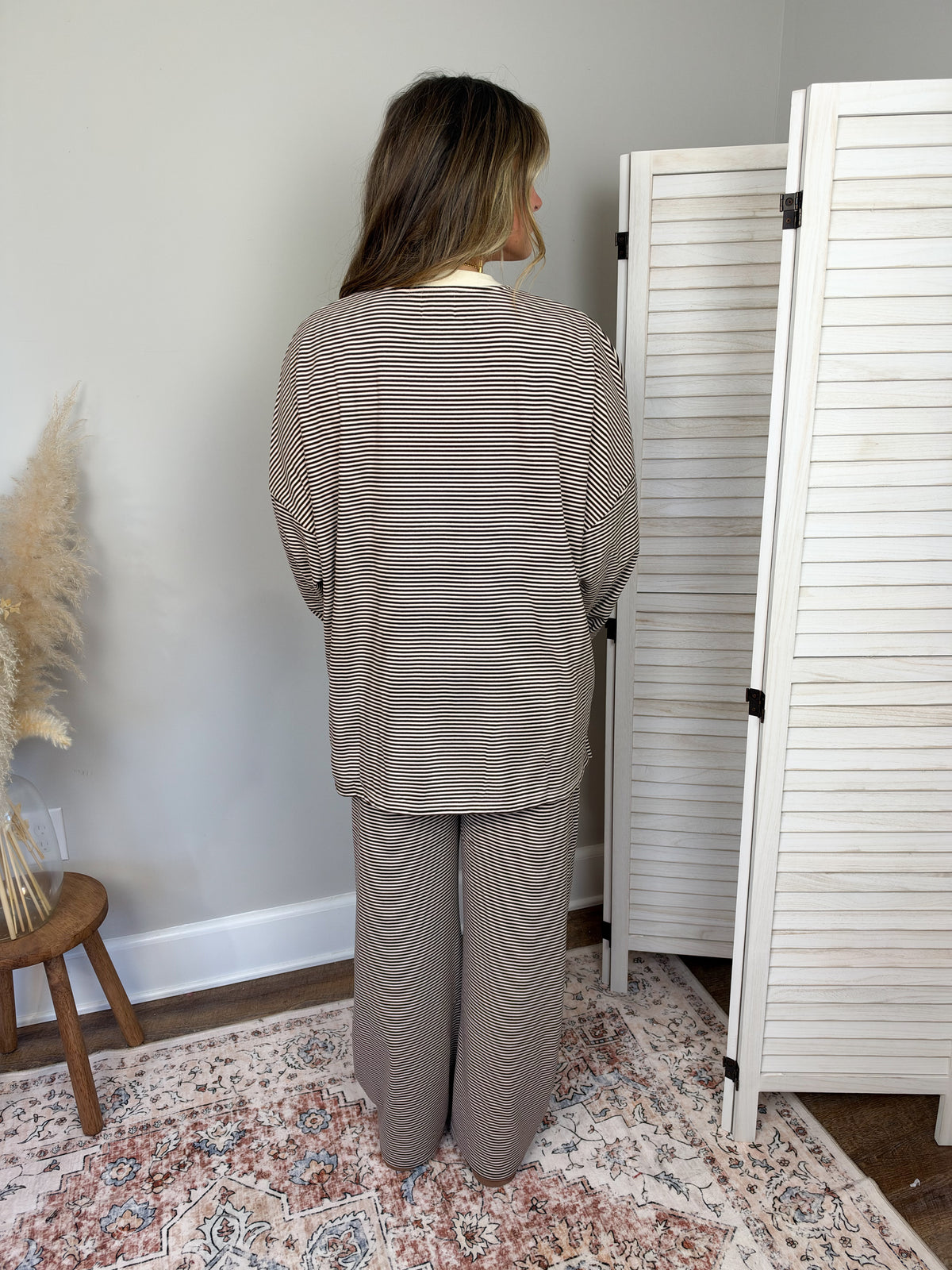Dani Striped Pants | Brown