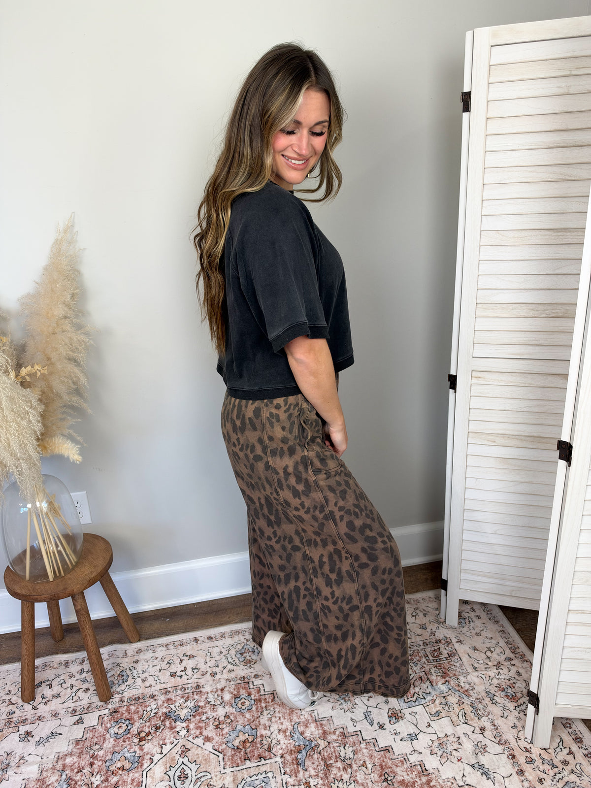 Wild Side Wide Leg Pants | Leopard