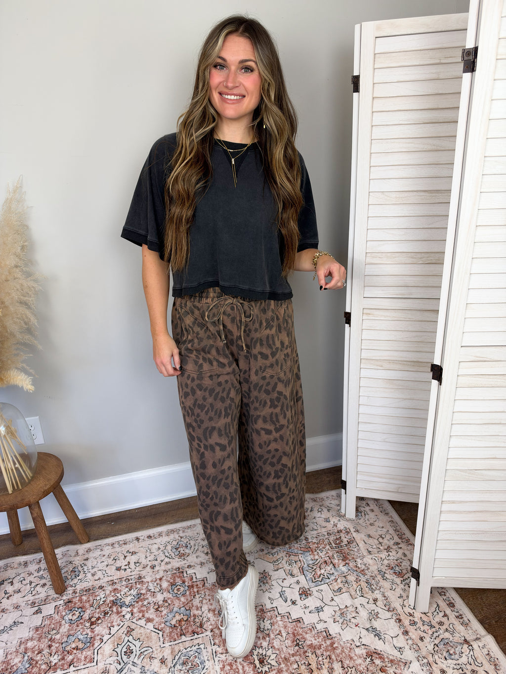 Wild Side Wide Leg Pants | Leopard