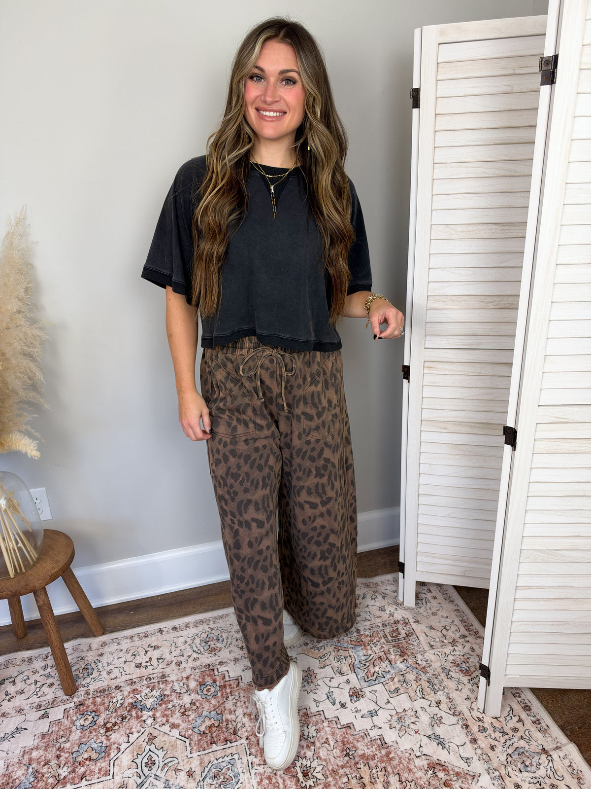 Wild Side Wide Leg Pants | Leopard