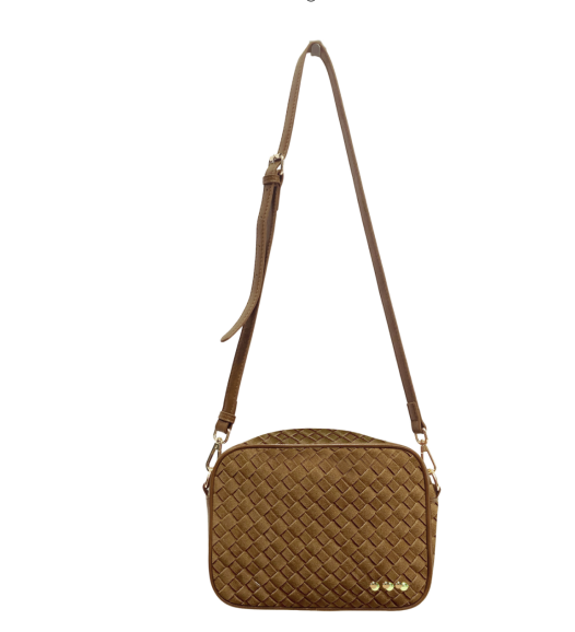 Suede Woven Willow Camera Crossbody Bag-Crossbody Bag-Pretty Simple