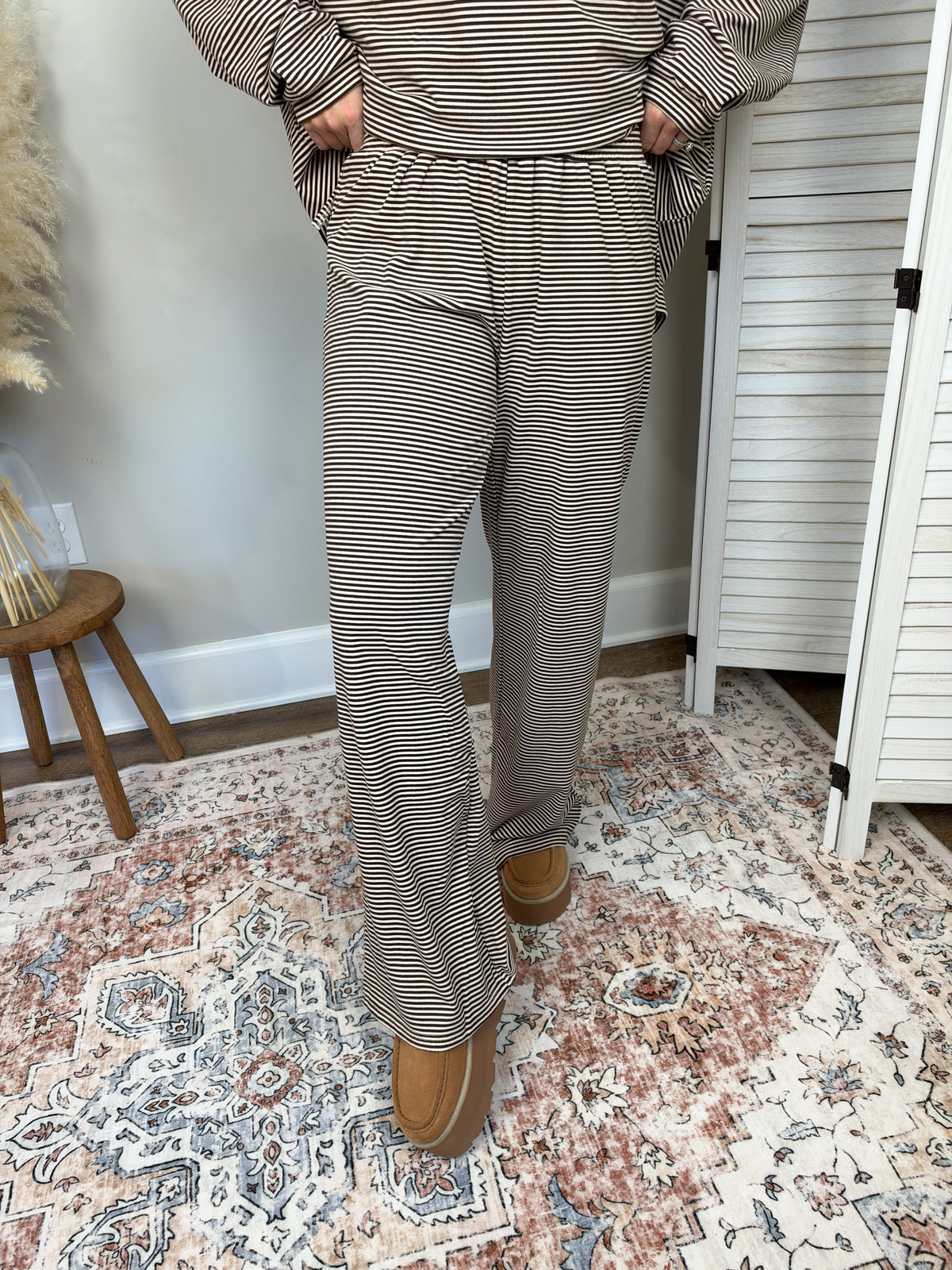 Dani Striped Pants | Brown