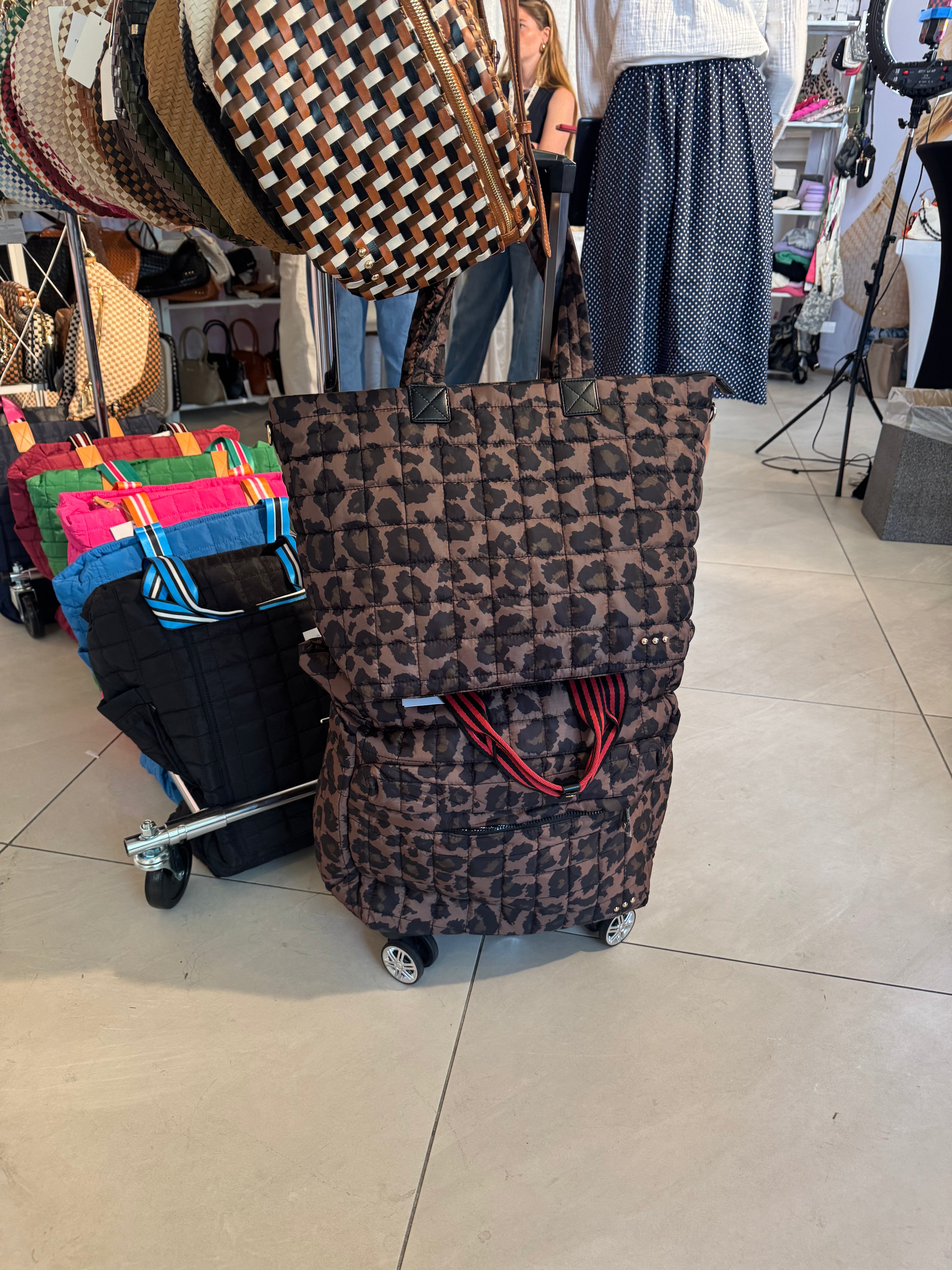 Day Dreamer Quilted Tote Bag | Leopard