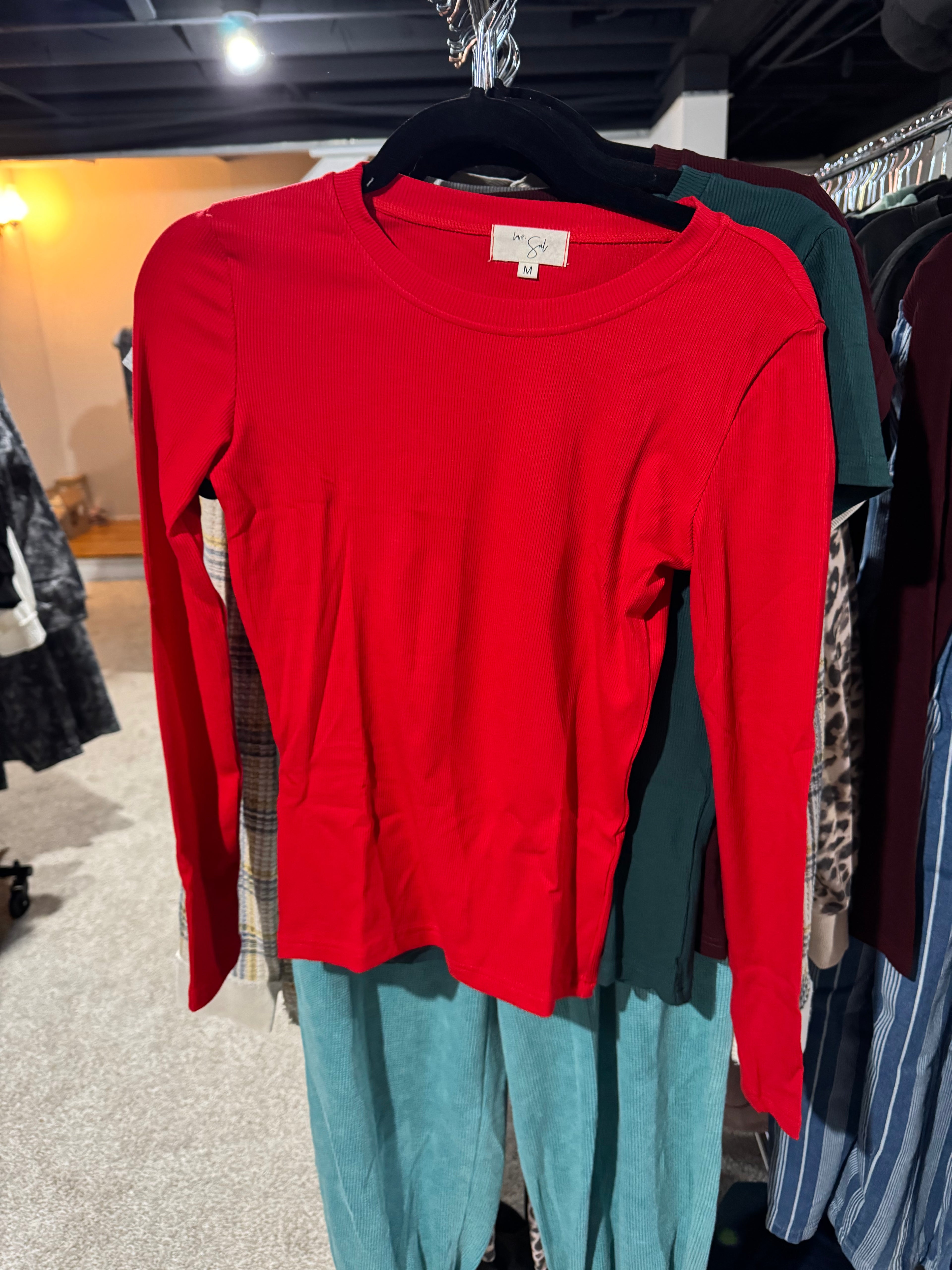 Clark High Neck Long Sleeve | Red
