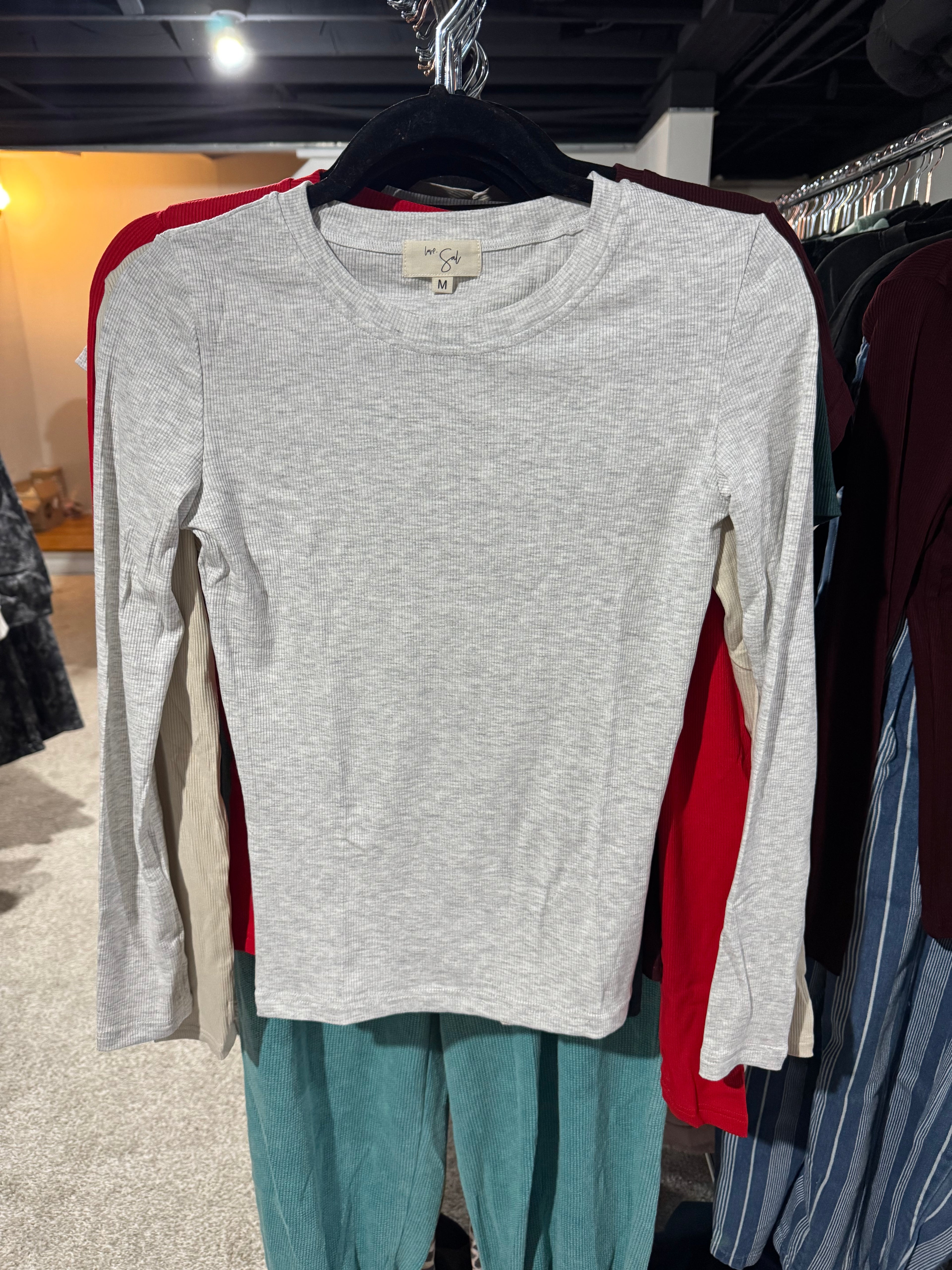 Clark High Neck Long Sleeve | Ash Grey