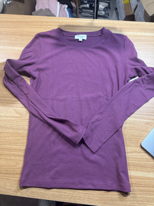 Clark High Neck Long Sleeve | Plum