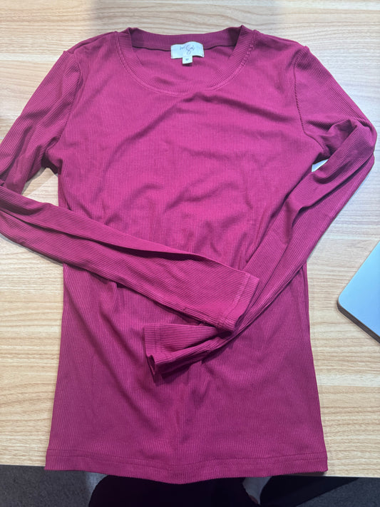 Clark High Neck Long Sleeve | Burgundy