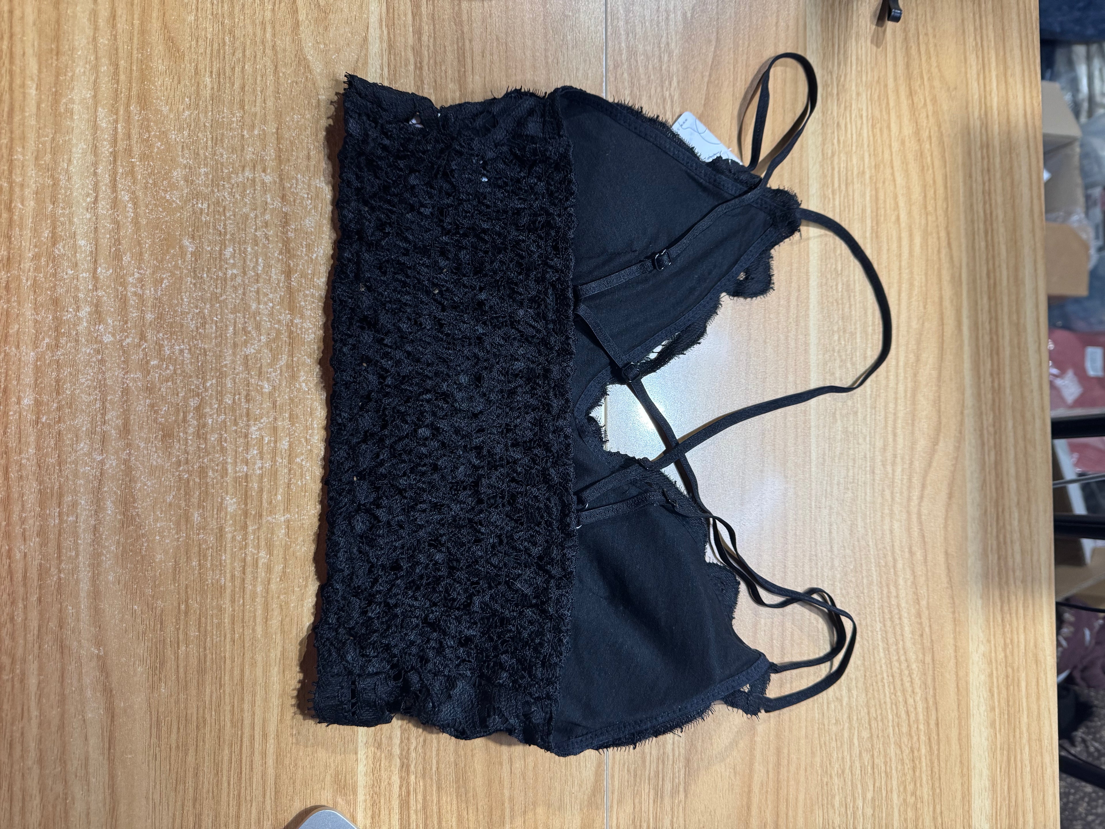 Crochet Lace Bralette | Black