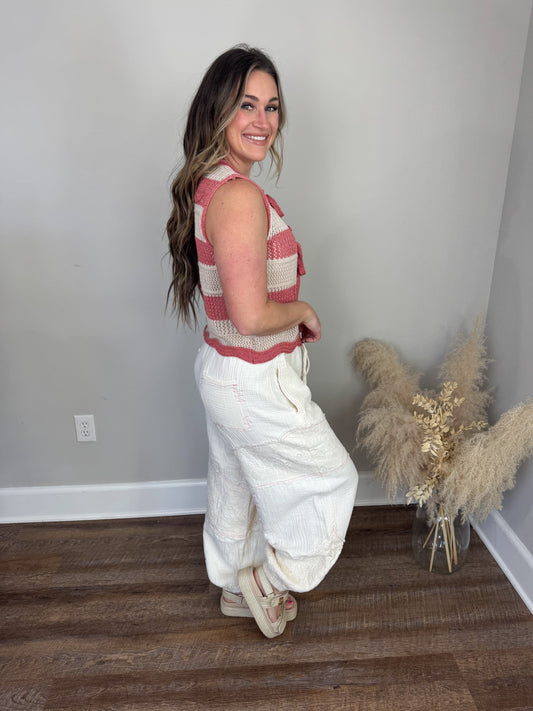 Barefoot Gauze Joggers | Natural