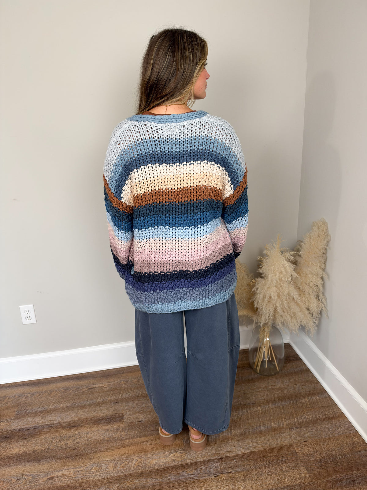 Autumn Leaves Cardigan | Blue