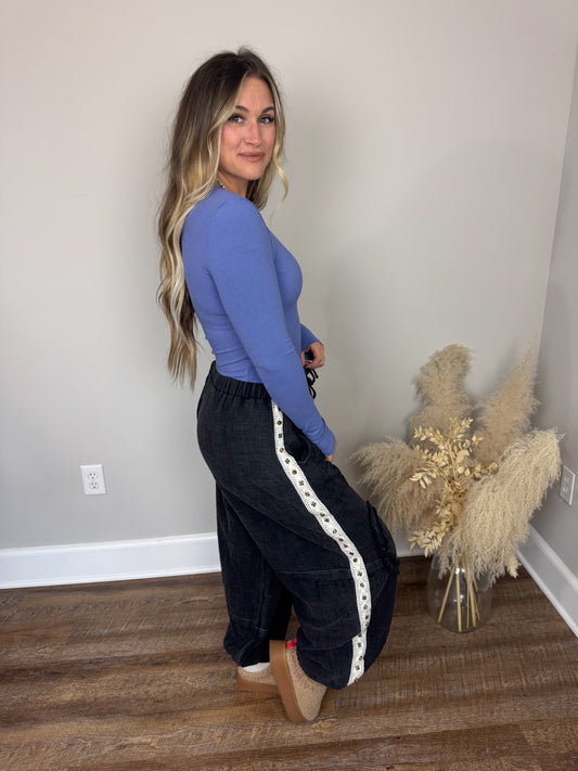 Clark High Neck Long Sleeve | Indigo