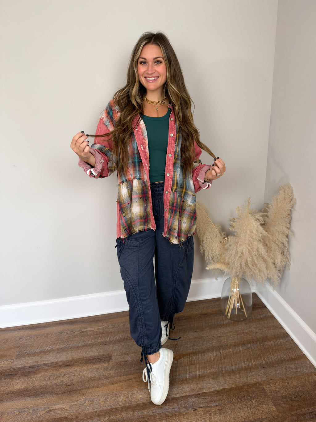 Marlow Button-Up Shirt | Scarlet Red Multi