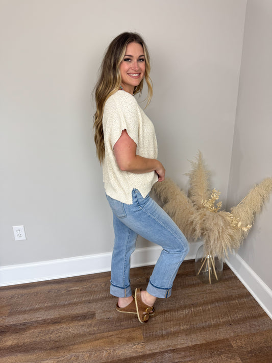 Risen Ankle Cuffed Jeans