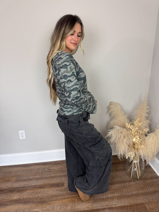 Hidden Gem Camo Top