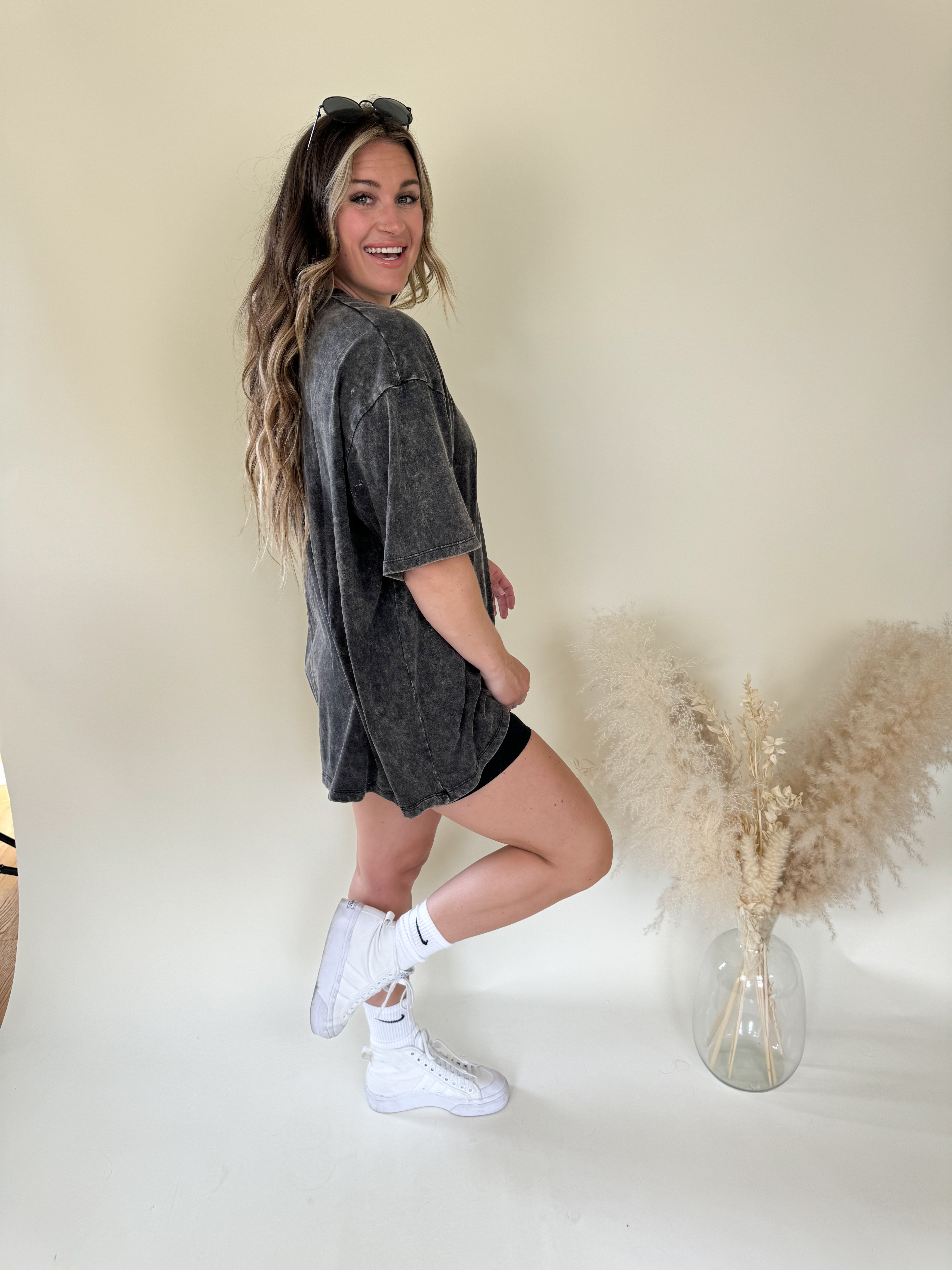 Boyfriend Oversized T-Shirt | Ash Black