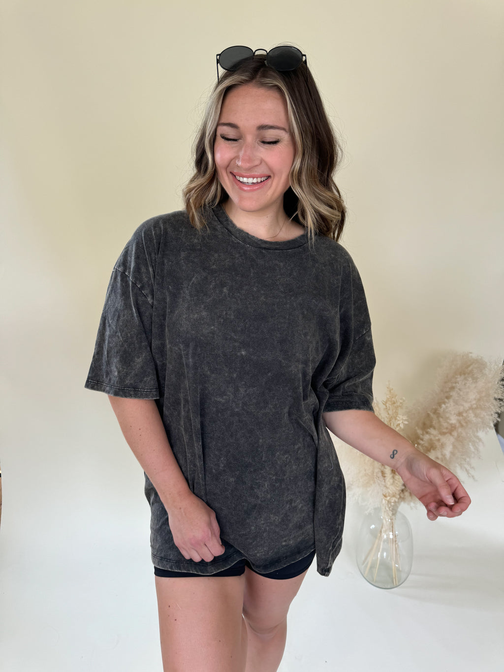 Boyfriend Oversized T-Shirt | Ash Black