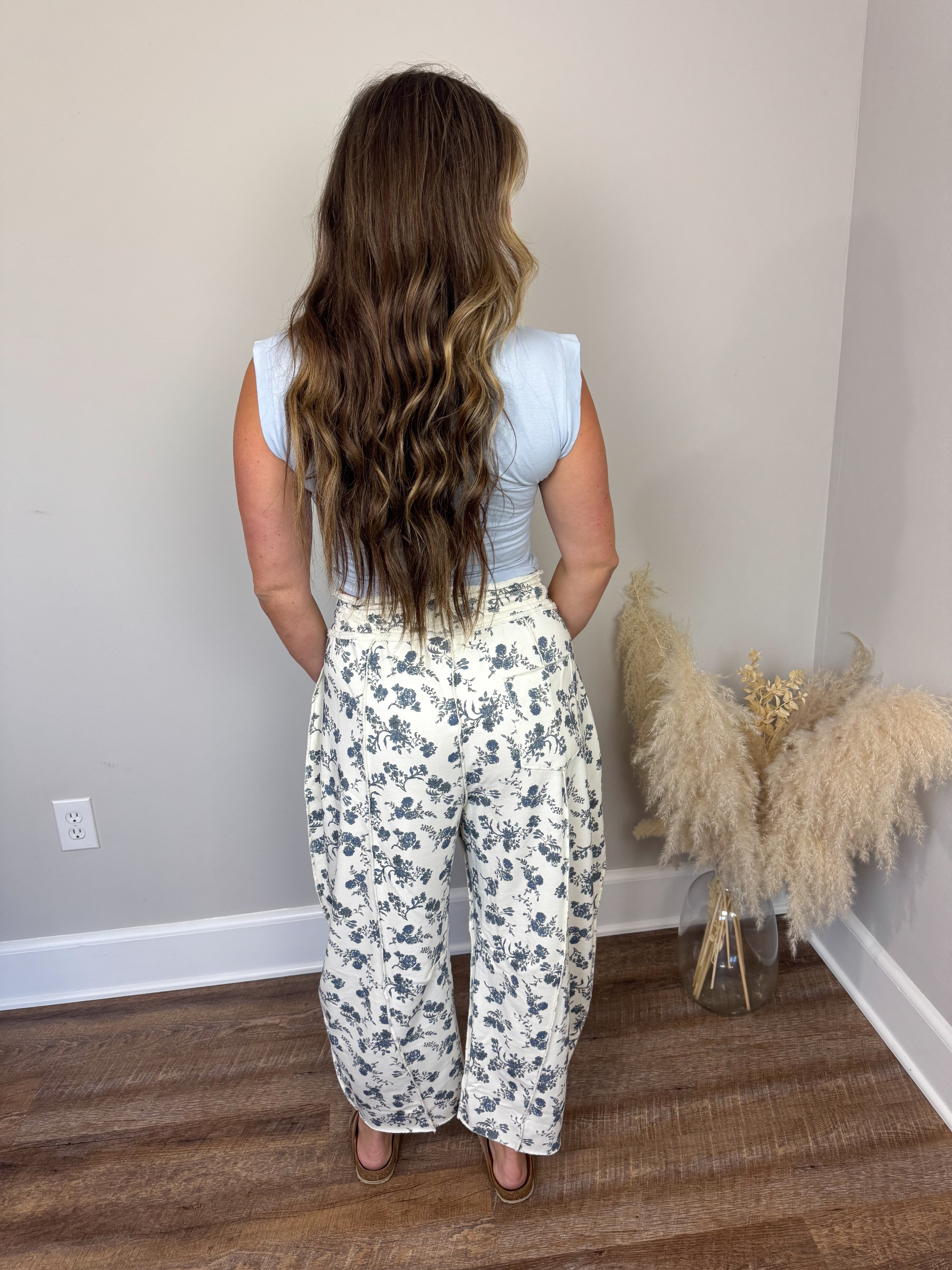 Silver Lining Floral Pants | Cream