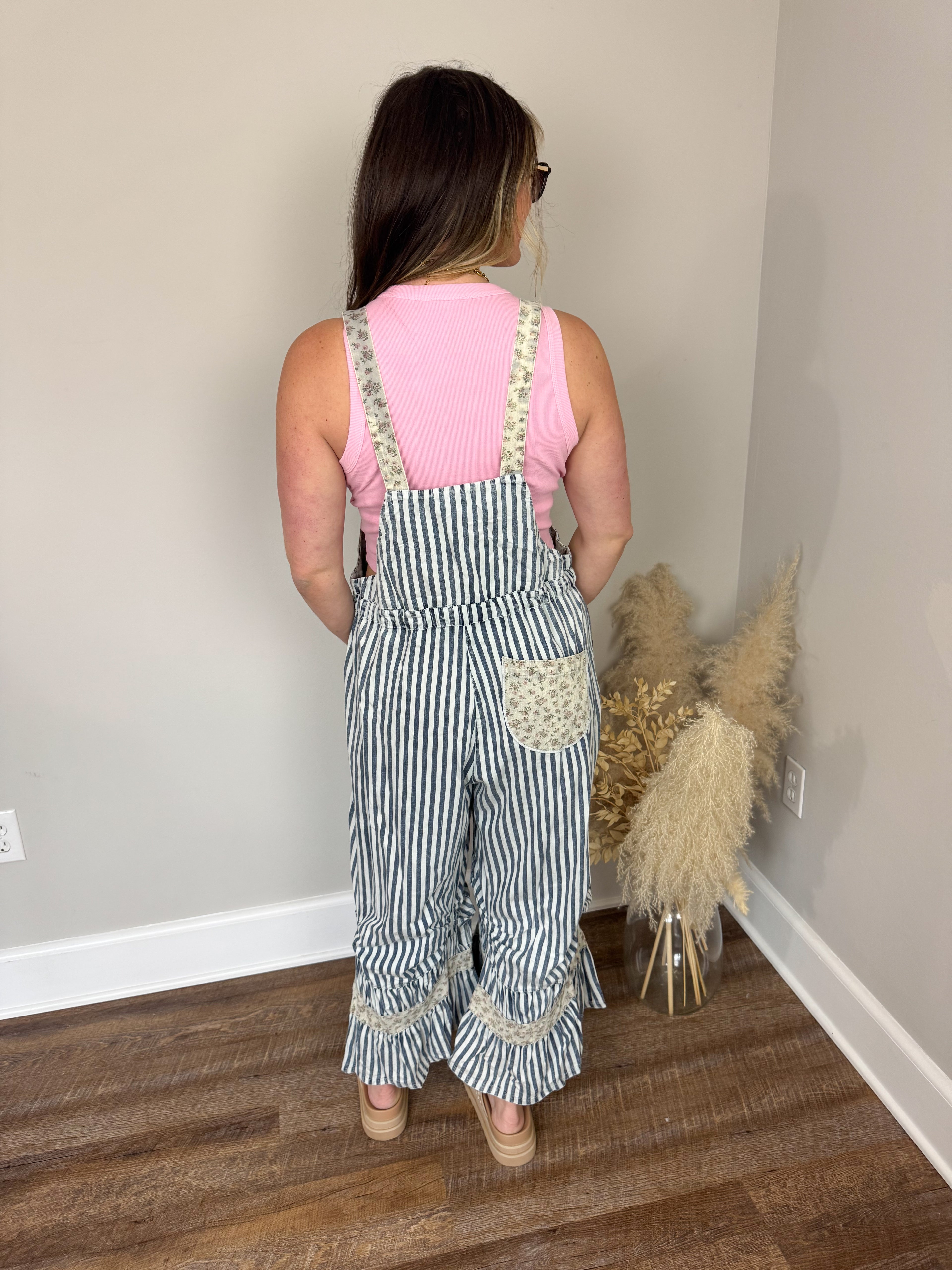 City Limits Striped Jumpsuit
