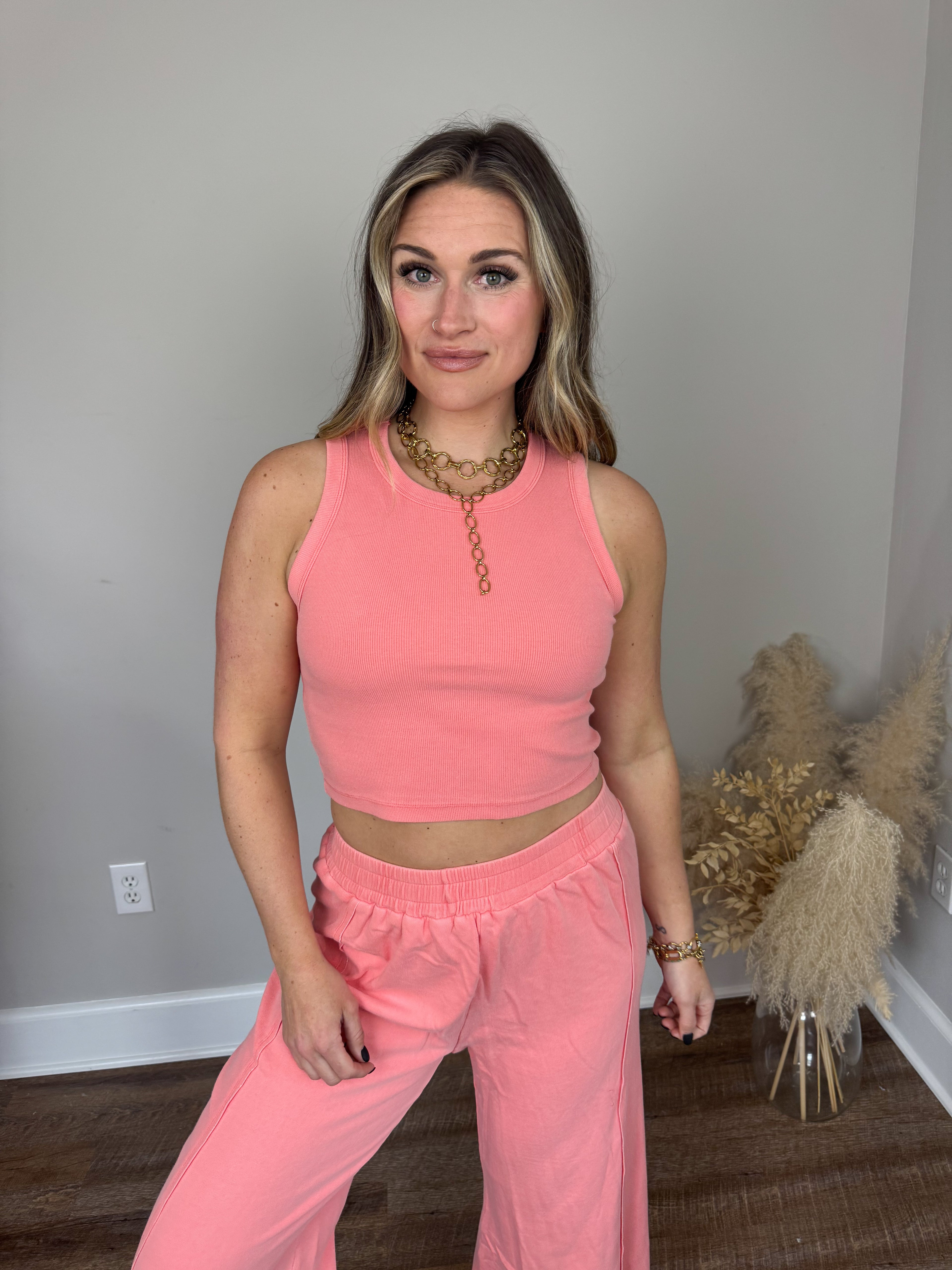 Coastal Knit Top | Papaya