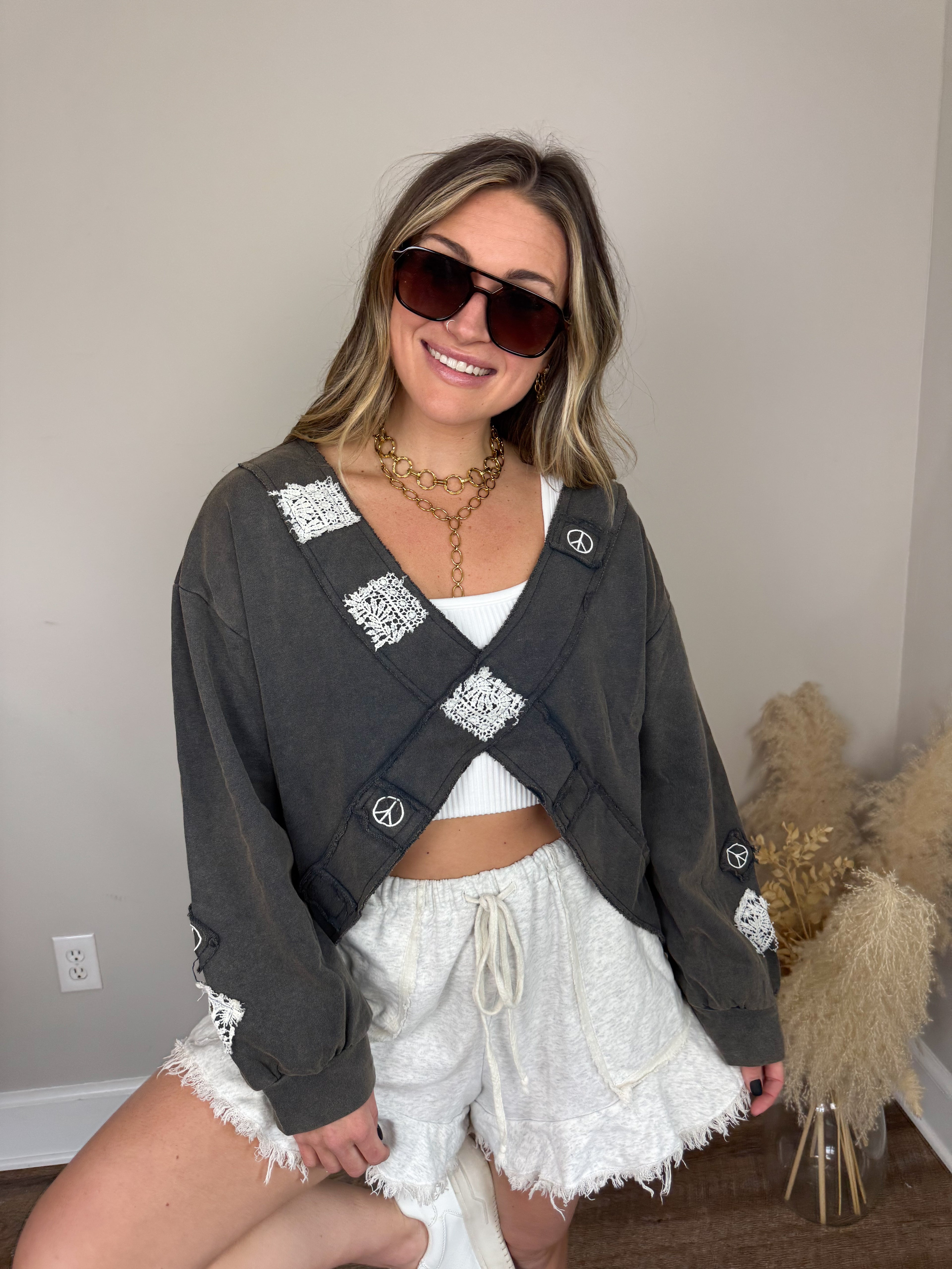 It Girl Pullover | Olive Charcoal