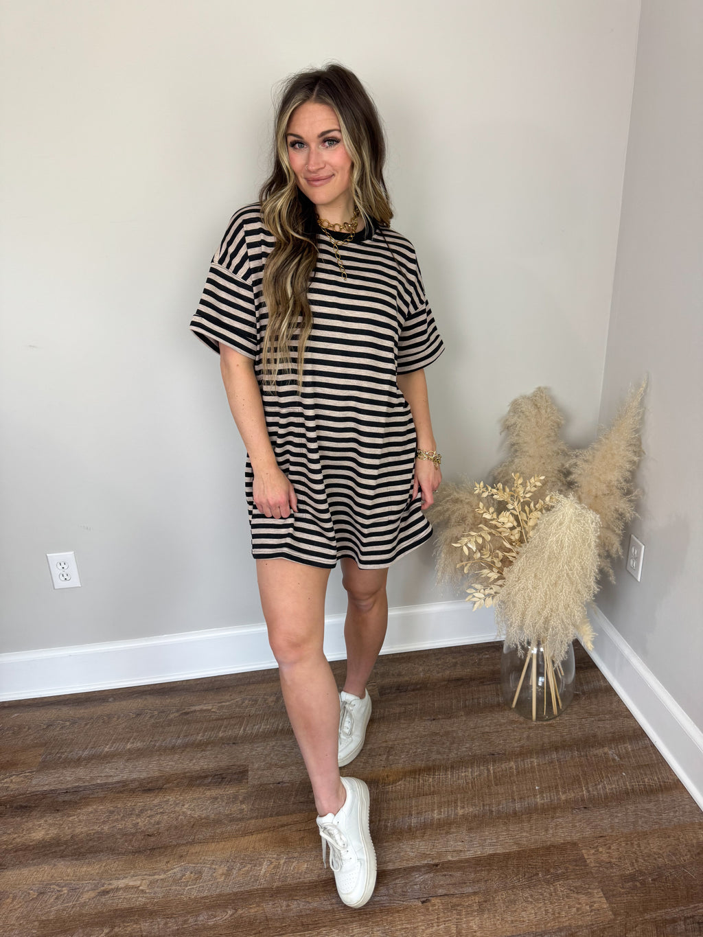 Pink Slush T-Shirt Dress | Oatmeal