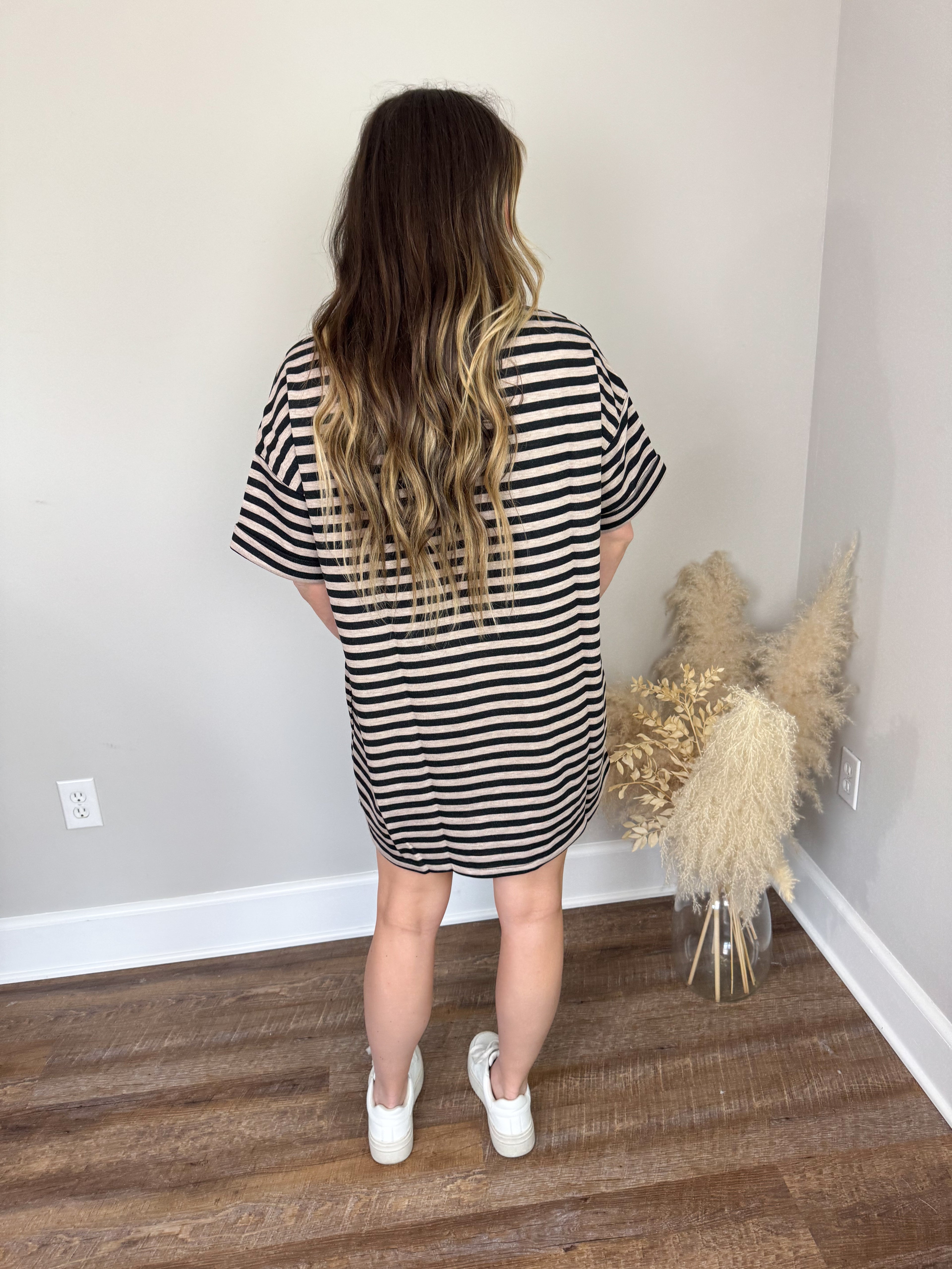 Pink Slush T-Shirt Dress | Oatmeal