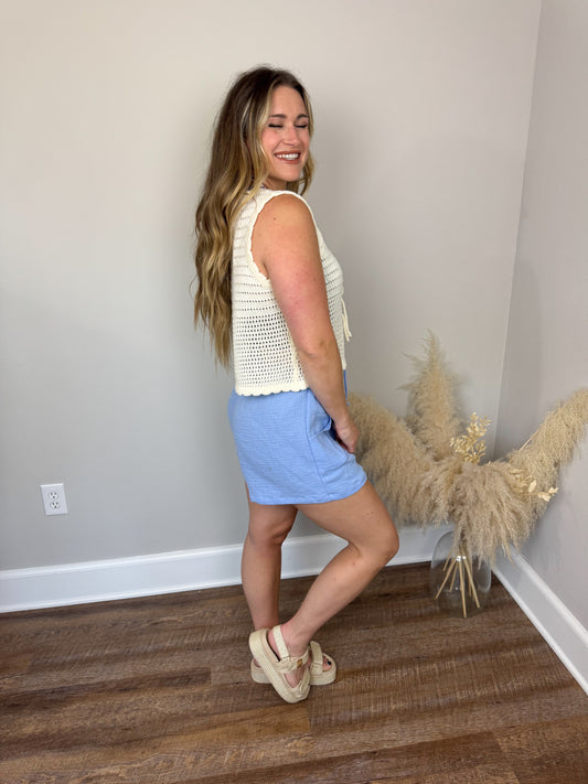 Newton Gauze Shorts | Periwinkle