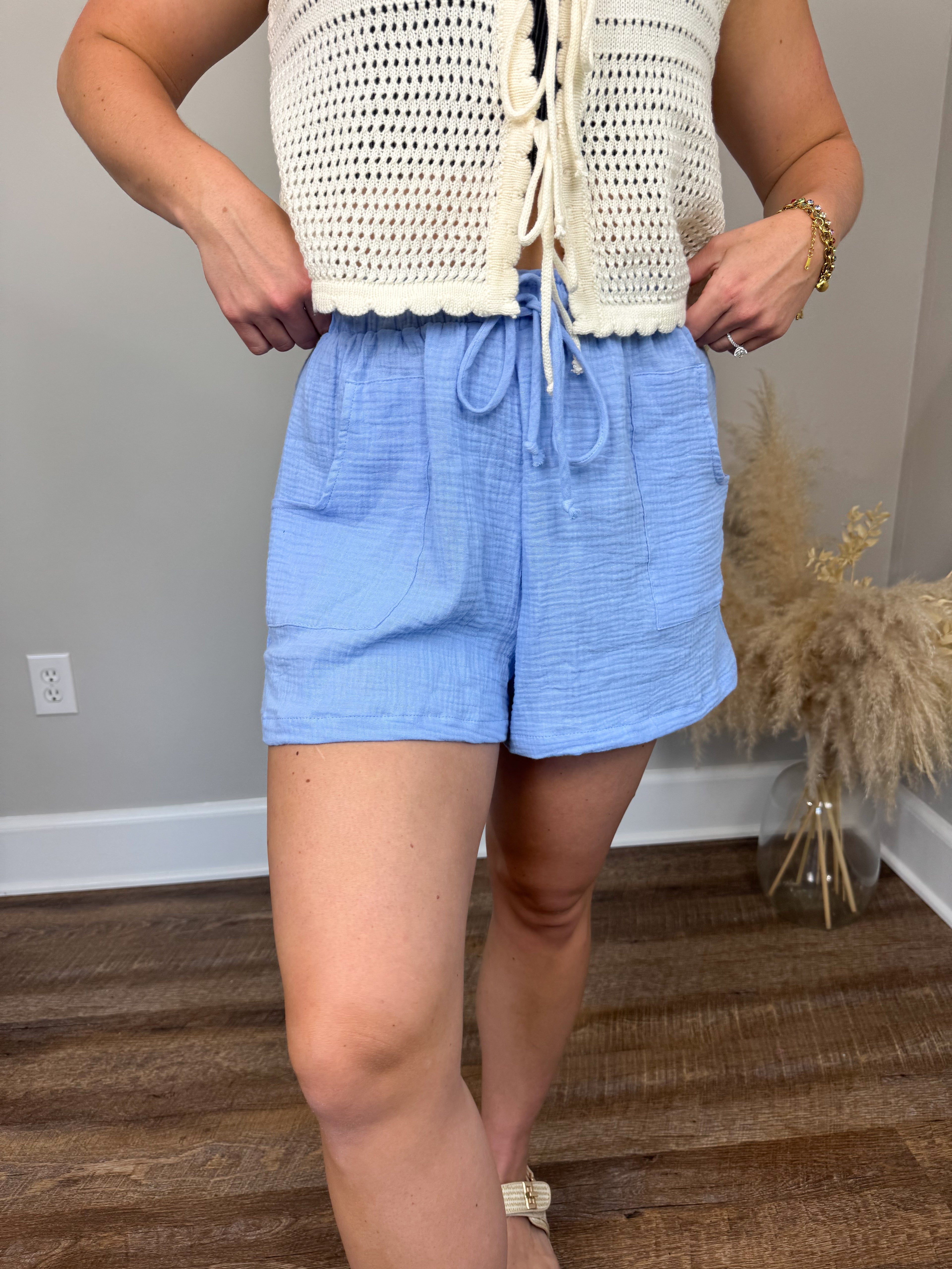 Newton Gauze Shorts | Periwinkle FINAL SALE