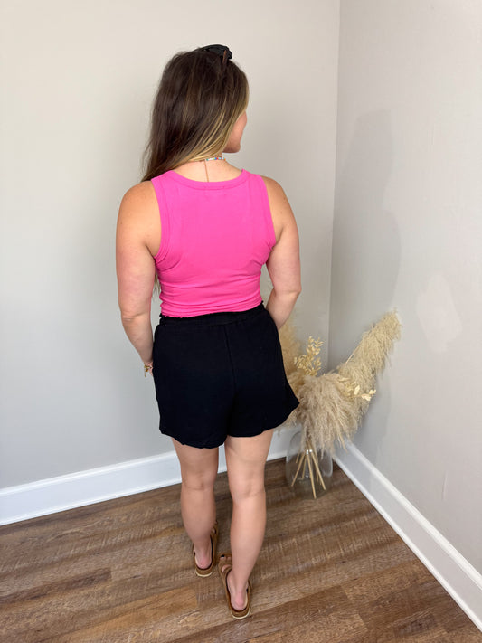 Clark Scoop Tank Top | Hot Pink