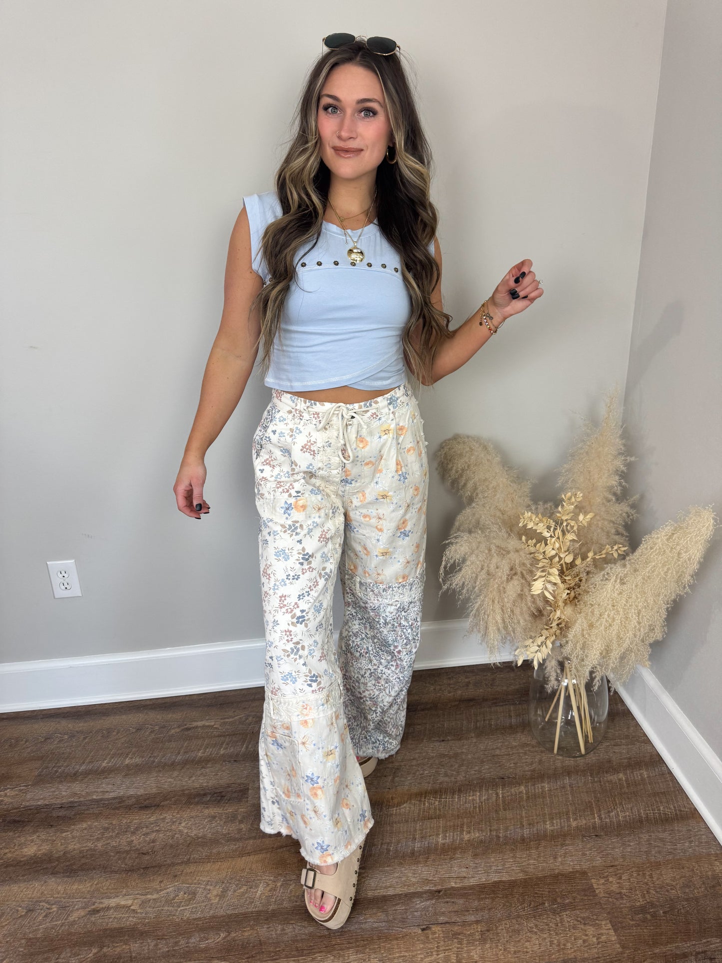 Gateway Cropped Shirt | Powder Blue