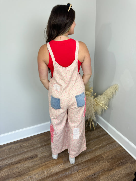 All Along Patchwork Overalls