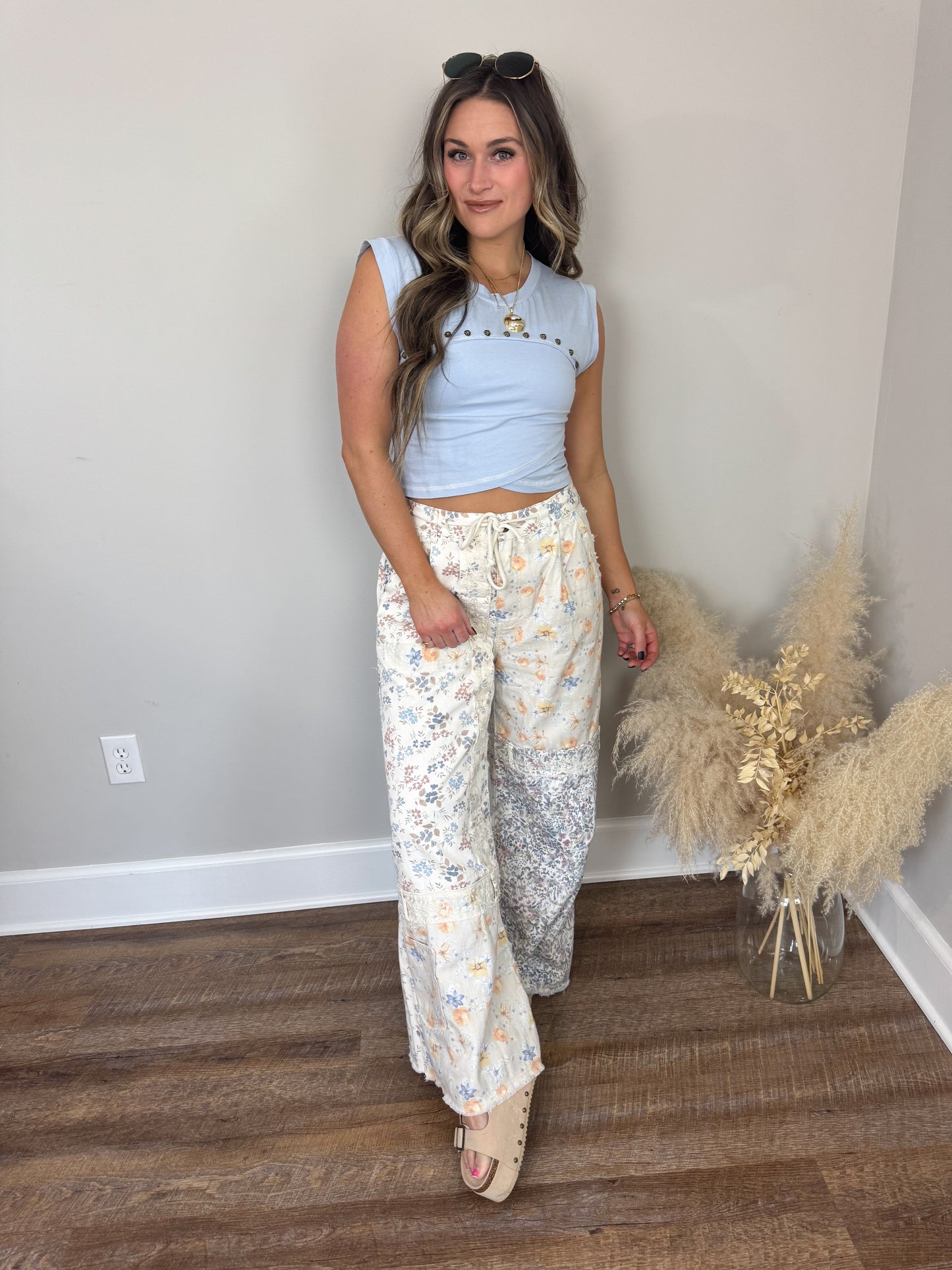 Gateway Cropped Shirt | Powder Blue