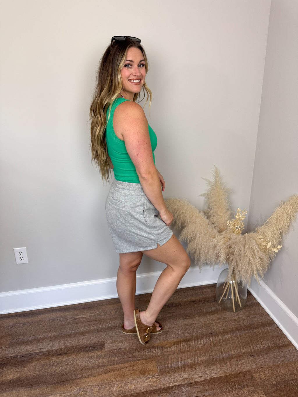 Clark Scoop Tank Top | Kelly Green