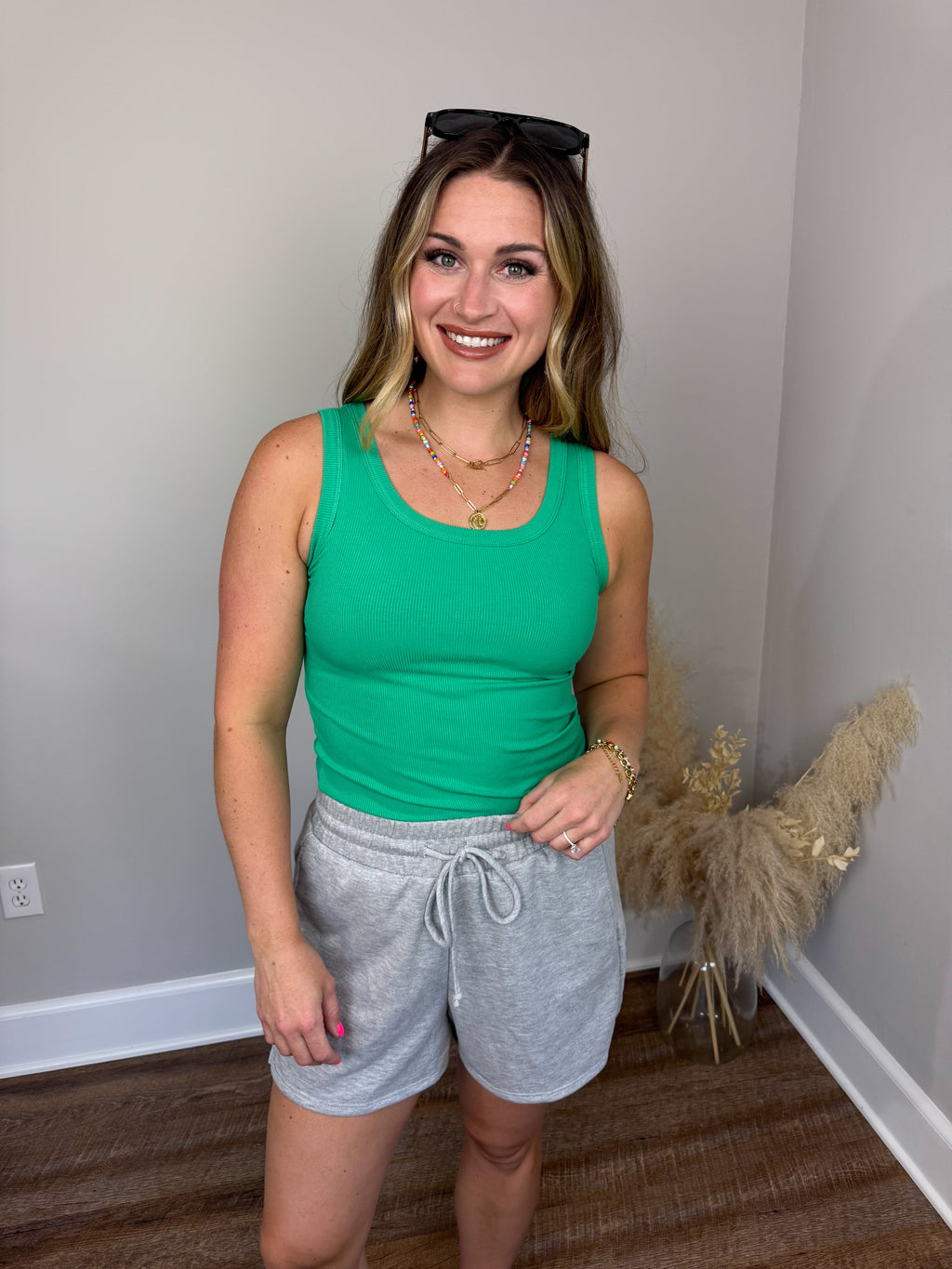 Clark Scoop Tank Top | Kelly Green