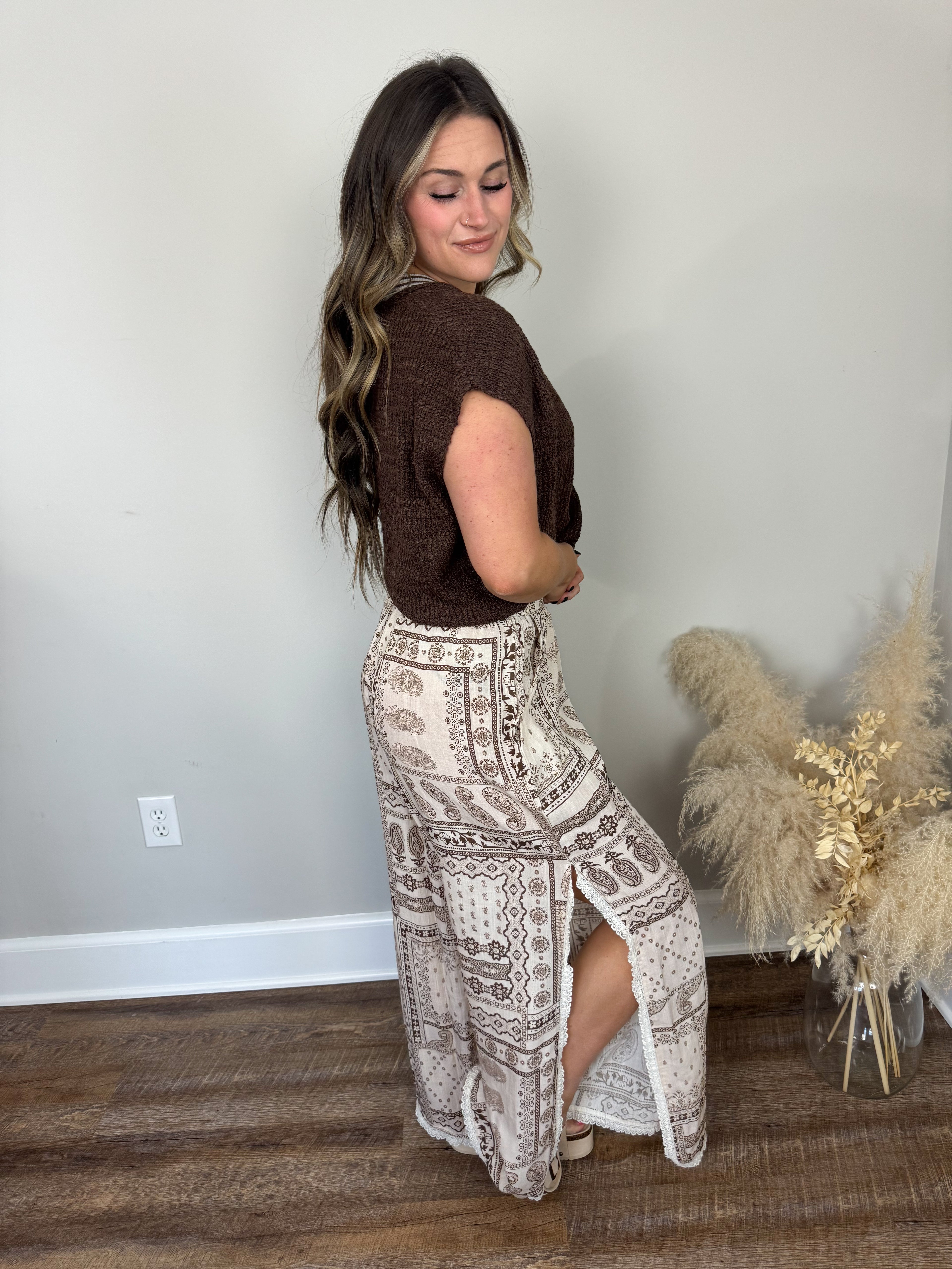 San Juan Printed Pants | Tan