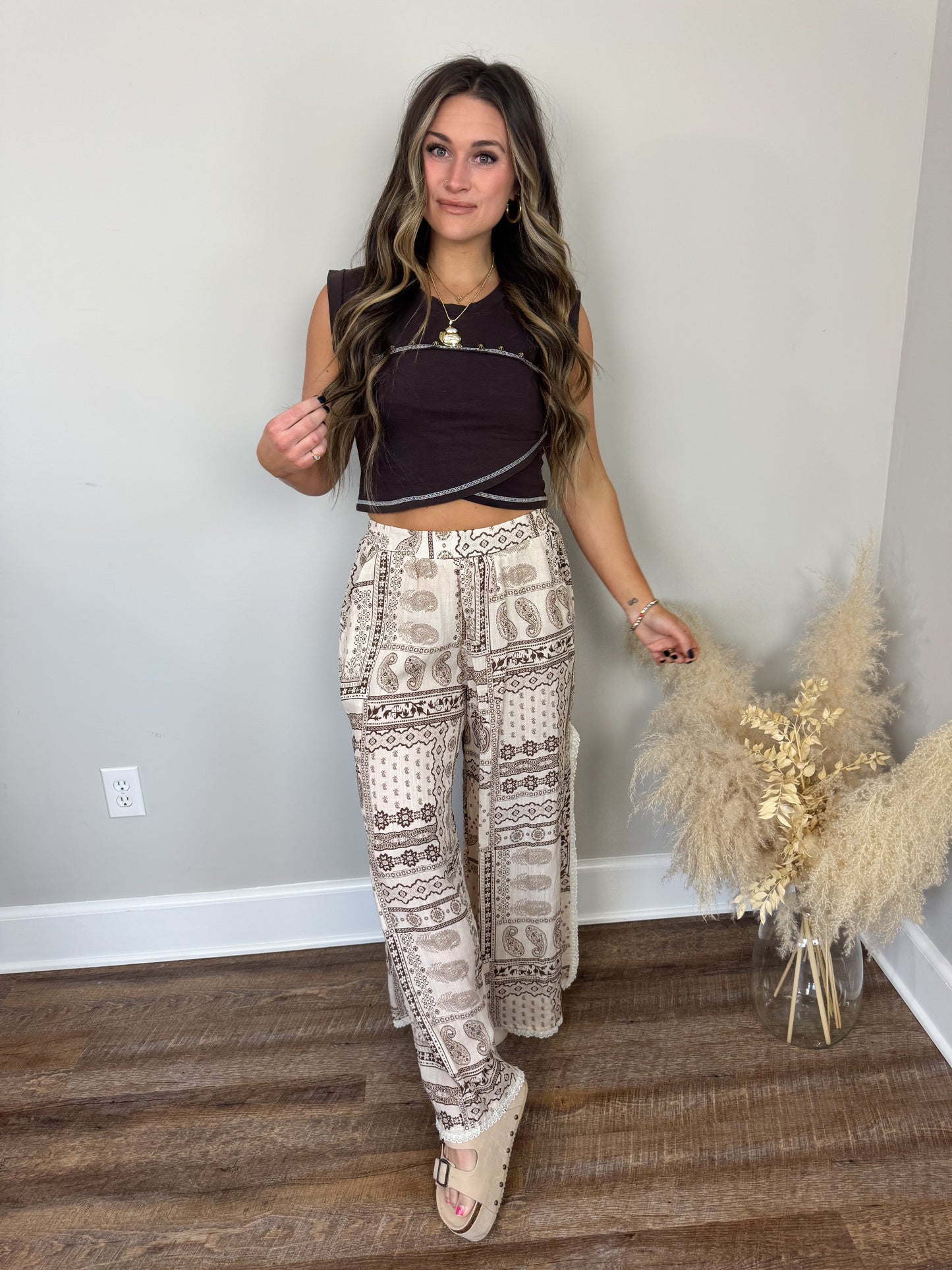 Gateway Cropped Shirt | Coffee Bean