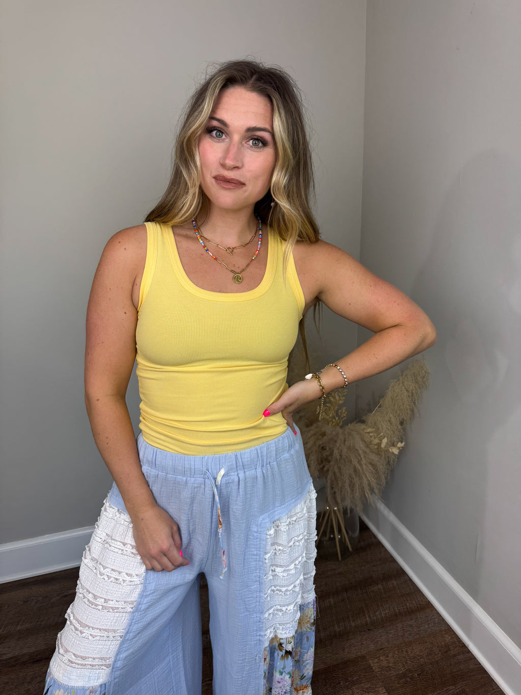 Clark Scoop Tank Top | Yellow