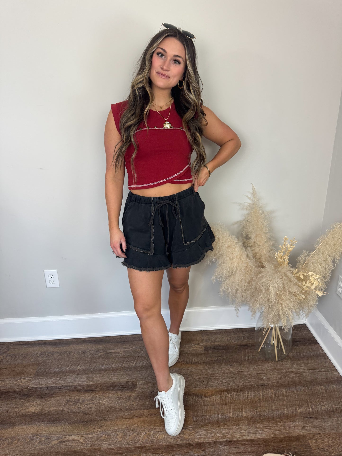 Gateway Cropped Shirt | Redwood