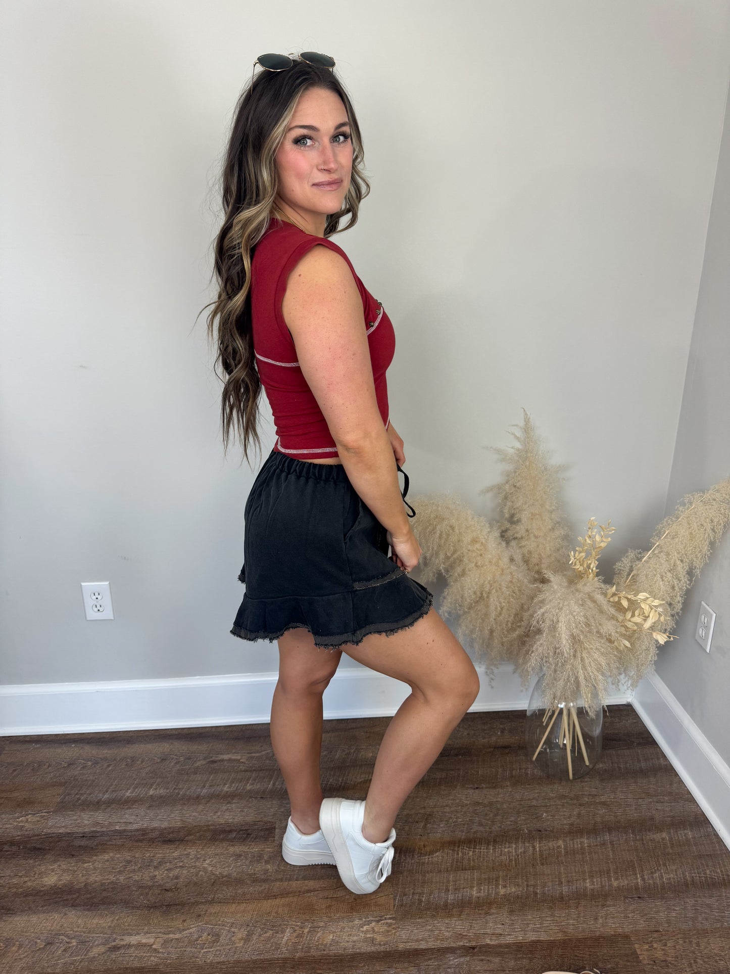 Auburn Ruffled Shorts | Ash