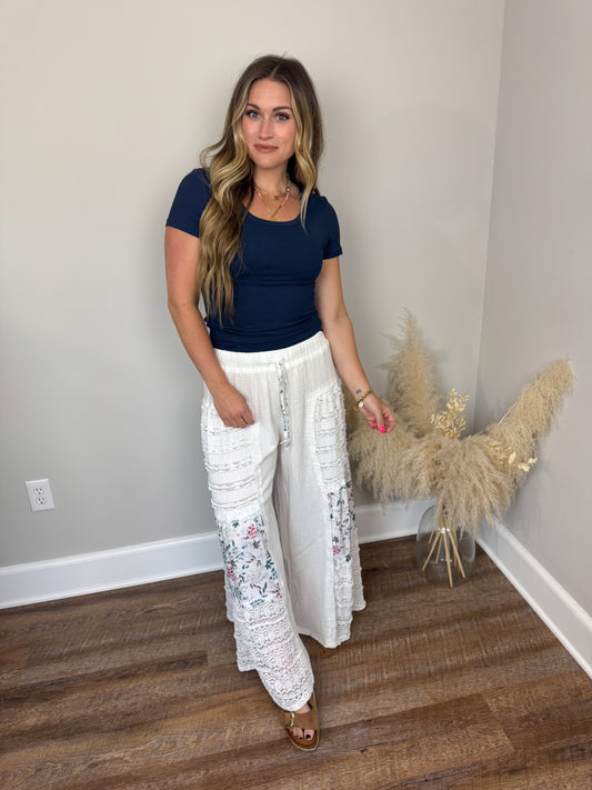 Clark Short Sleeve Top | Navy