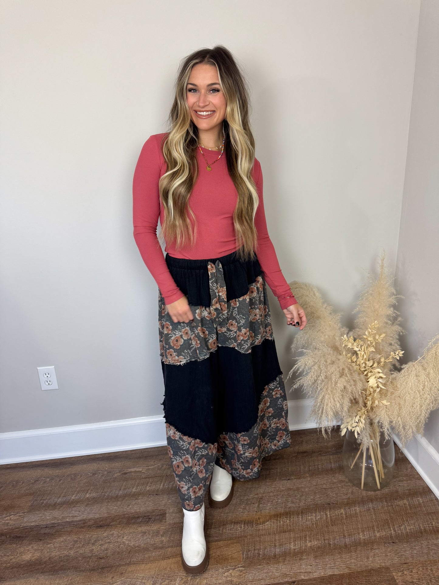 Clark High Neck Long Sleeve | Rose