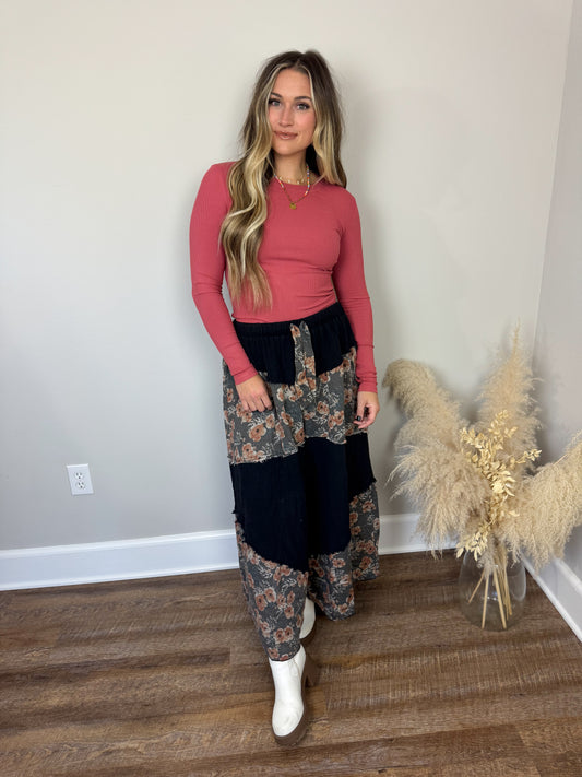 Clark High Neck Long Sleeve | Rose