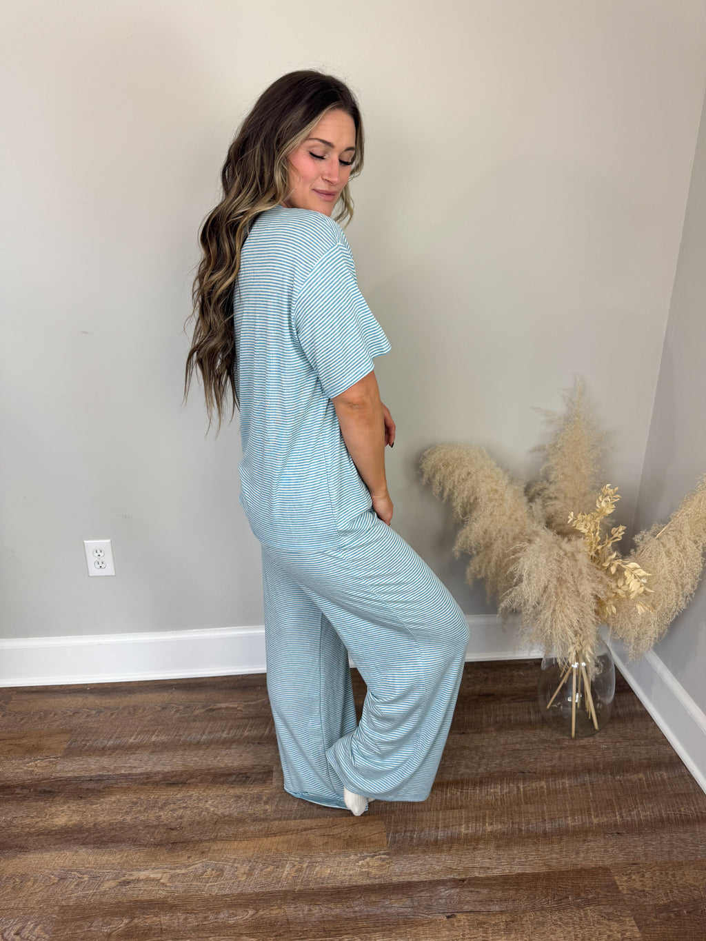 Madi Striped Pants | Blue