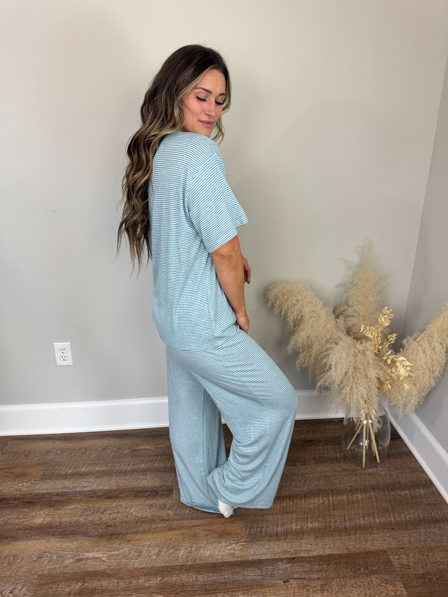 Madi Striped Pants | Blue