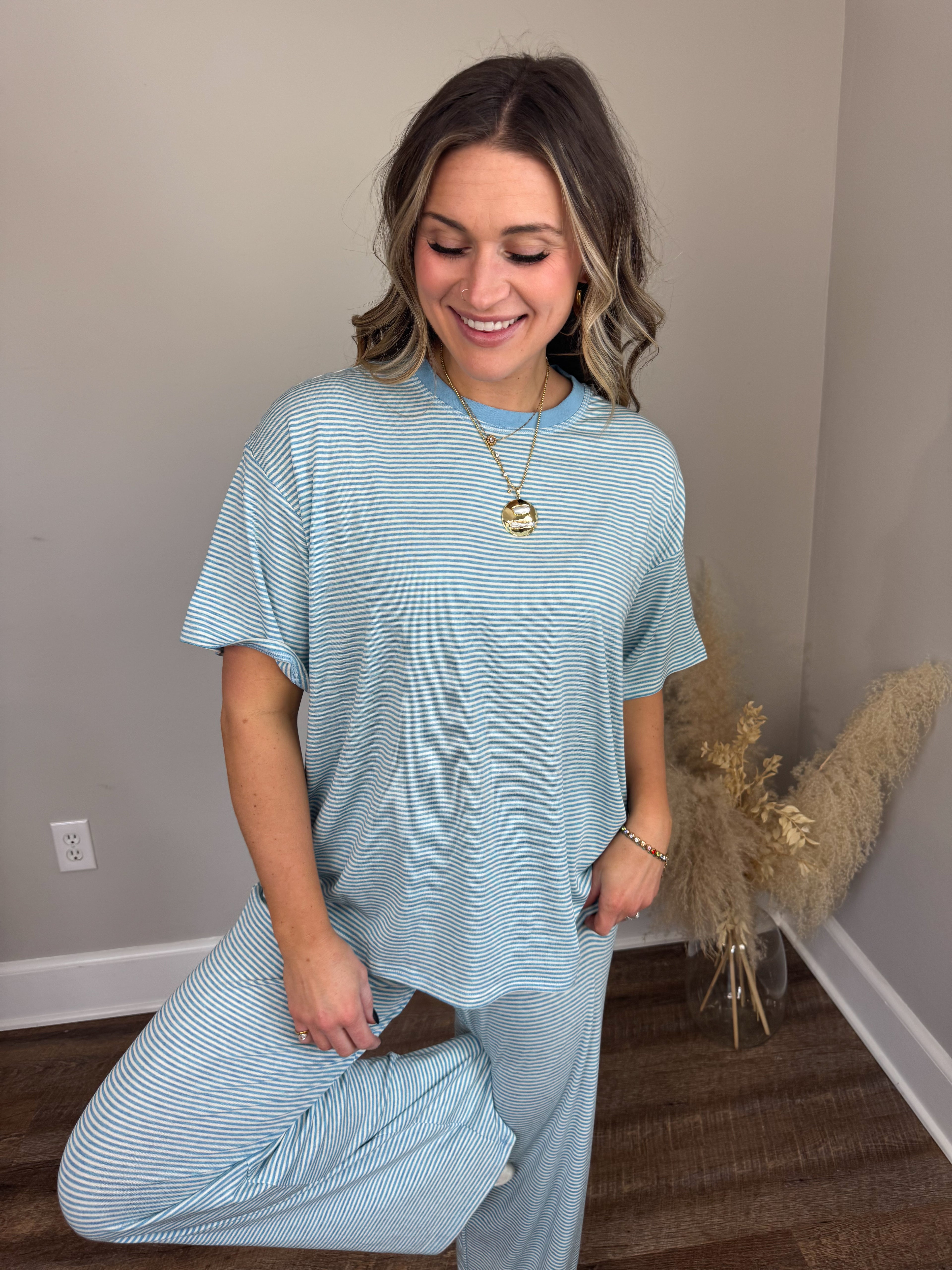 Madi Striped Top | Blue